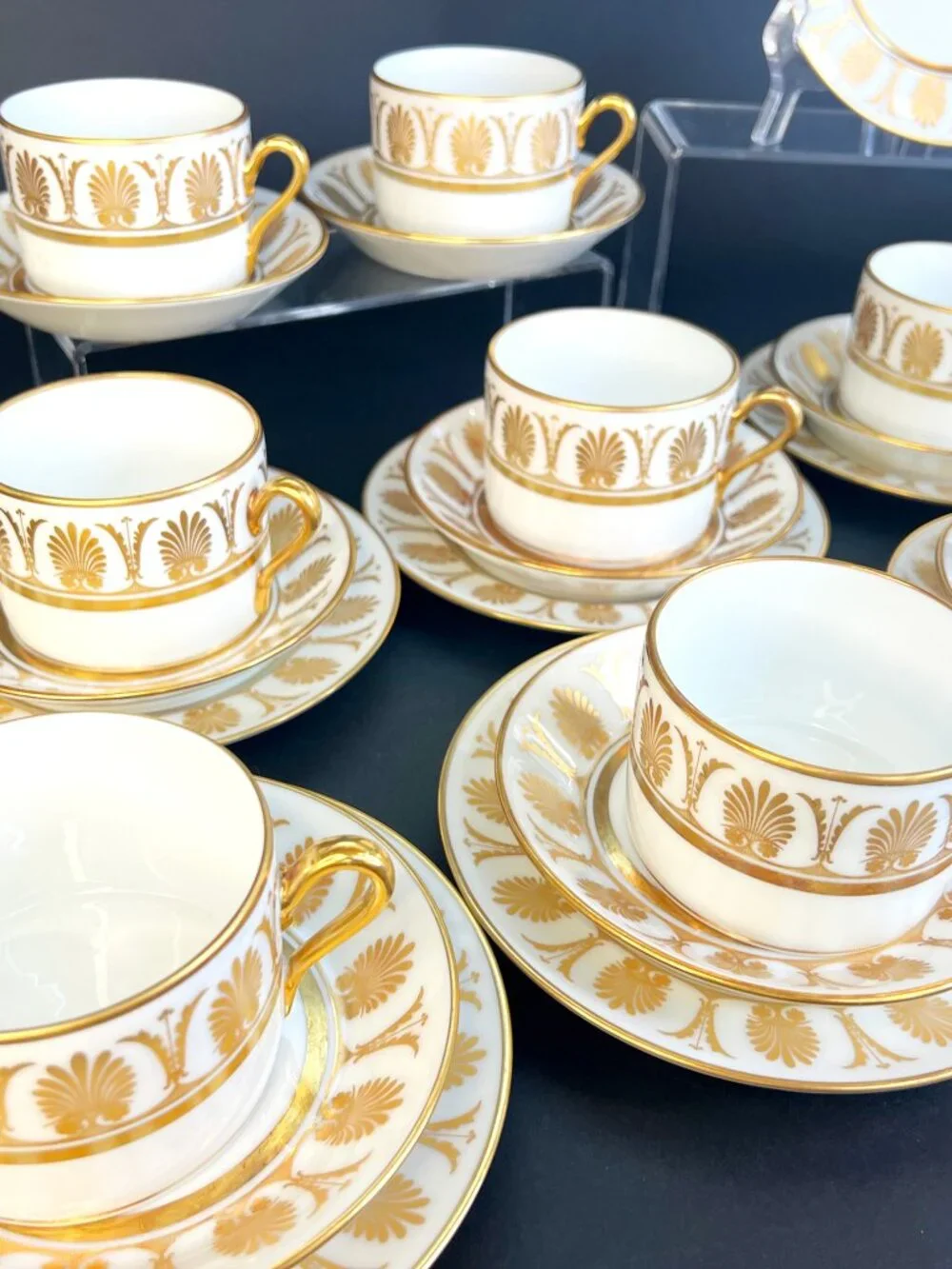 Vintage Richard Ginori Italian Pompei 22k Gold - 30 Piece Tea Set